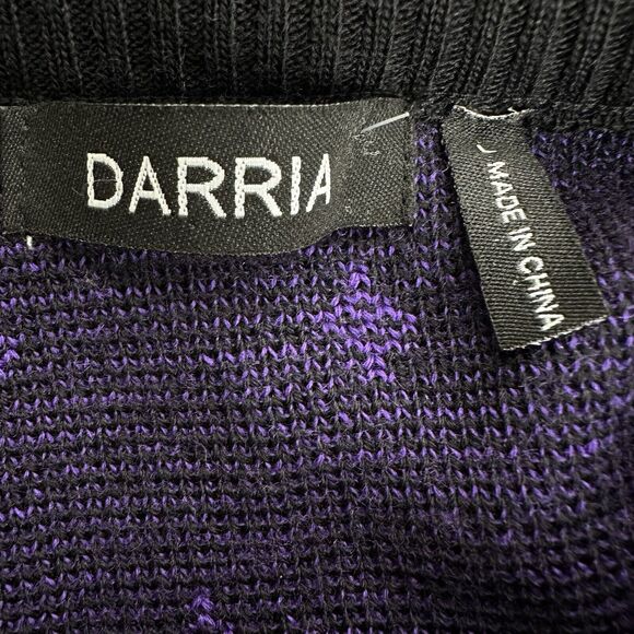 darria gazelle long sleeve purple black sweater dress Size L - Picture 10 of 10
